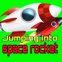 Jumping into space rocket travels in space