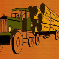 Logging Trucks Coloring