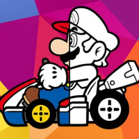 Mario Driving Coloring Book