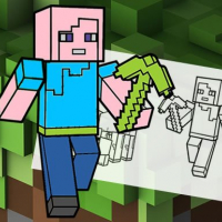 Minecraft Fun Coloring Book