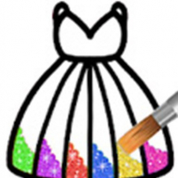 Princess Glitter Coloring - For Kids