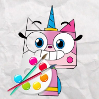 Unicorn Kitty Coloring Book